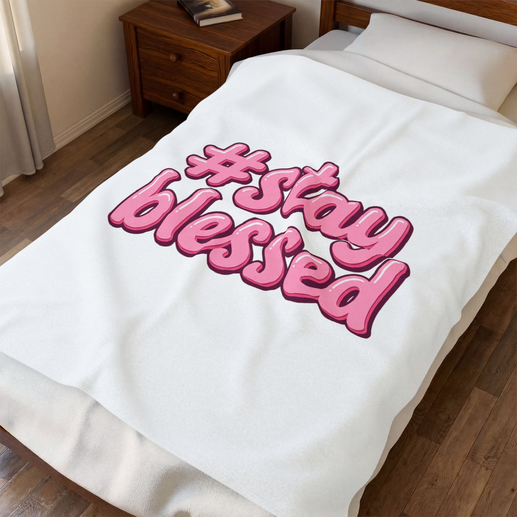 Stay Blessed Plush Blanket | Christian Easter, Faithful Scripture Decor
