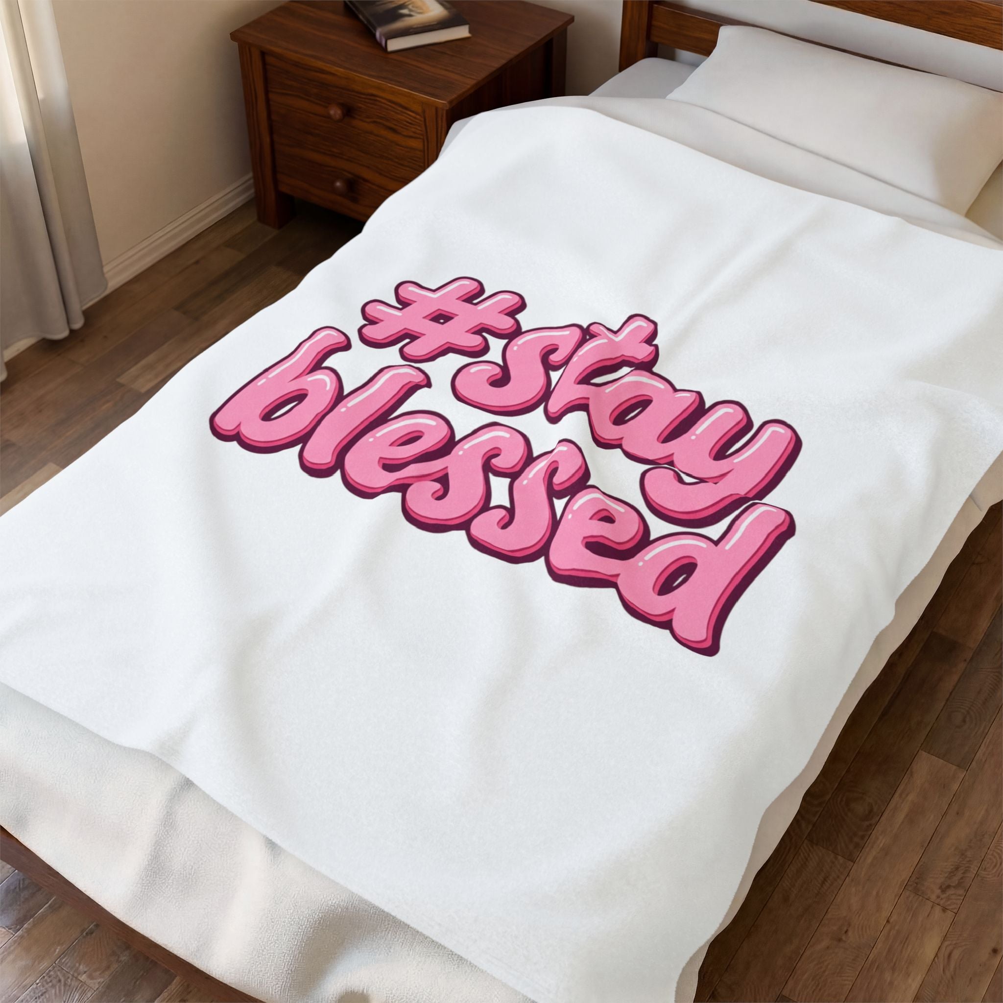 Stay Blessed Plush Blanket | Christian Easter, Faithful Scripture Decor
