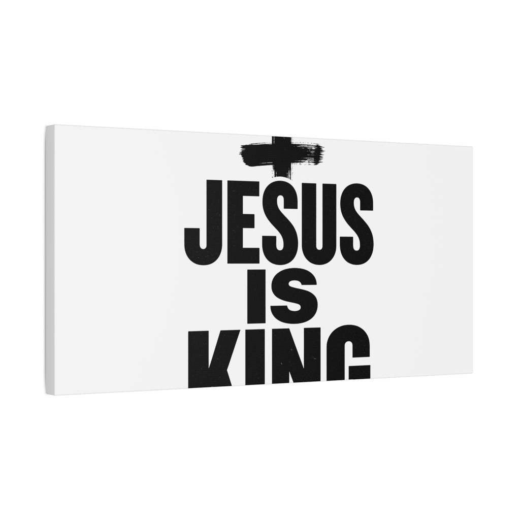 Jesus Is King Canvas | Christian Easter Wall Art, Faith Resurrection Decor