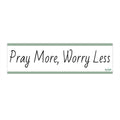 Bumper Sticker - "Pray More, Worry Less" Faith-Inspired Decal (Car, Van, Gift)
