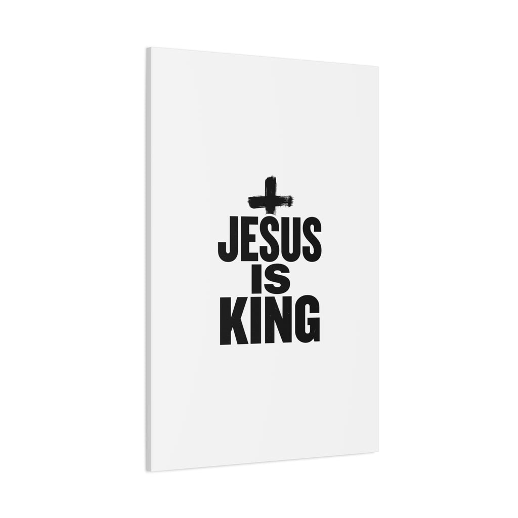 Jesus Is King Canvas | Christian Easter Wall Art, Faith Resurrection Decor