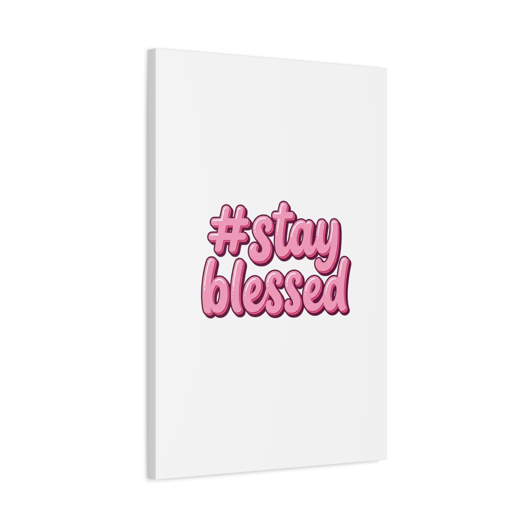 Stay Blessed Canvas, Christian Easter Scripture Wall Art | Pastel Faith Decor