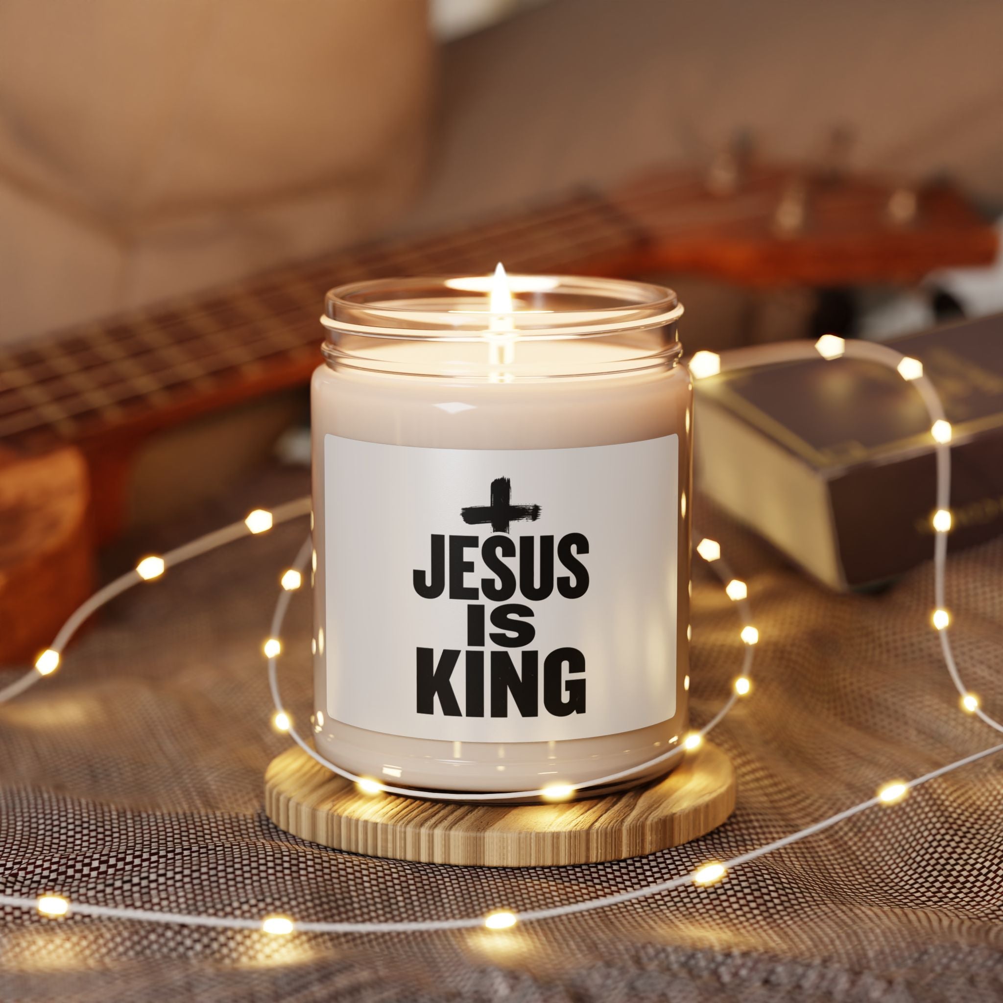 Jesus Is King Candle, Soy Jar Candle | Christian Easter, Resurrection Message