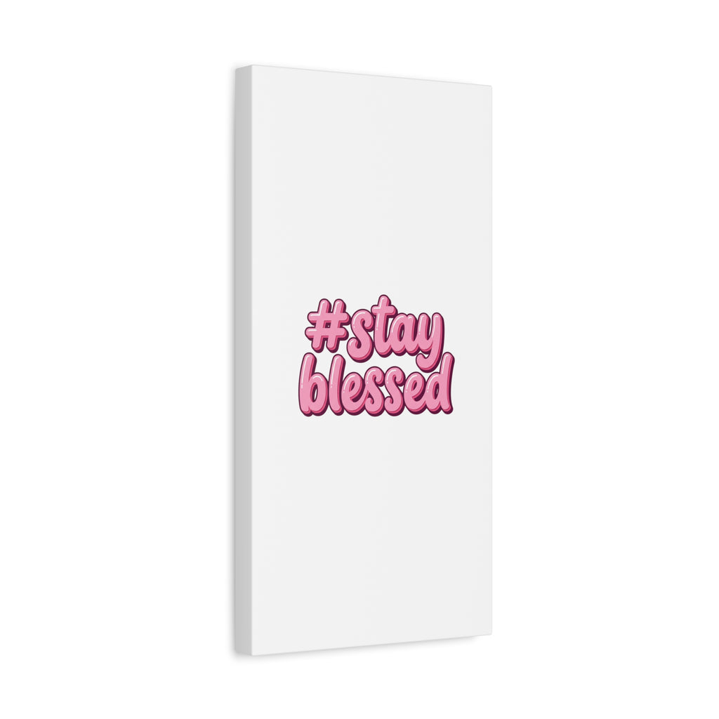 Stay Blessed Canvas, Christian Easter Scripture Wall Art | Pastel Faith Decor