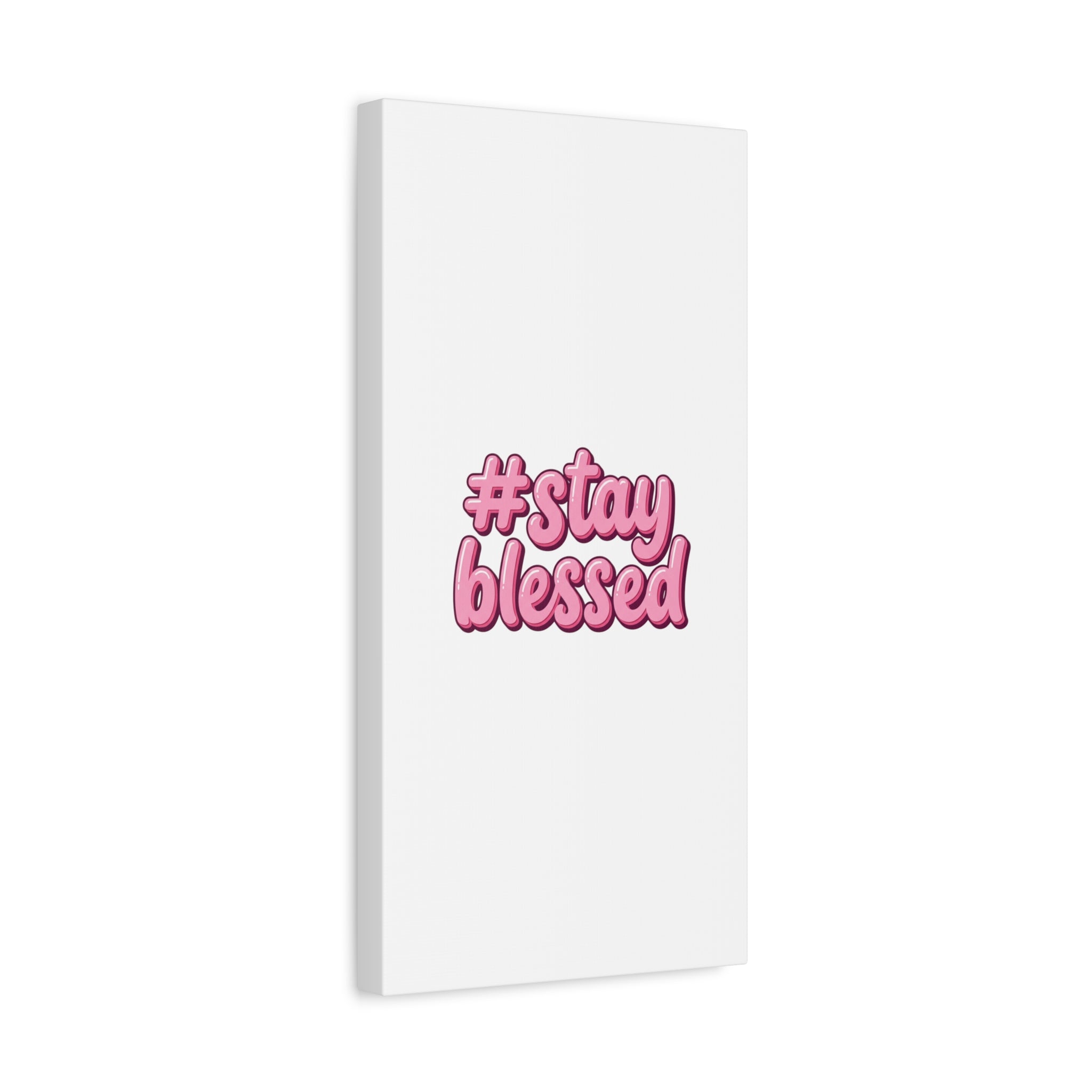 Stay Blessed Canvas, Christian Easter Scripture Wall Art | Pastel Faith Decor