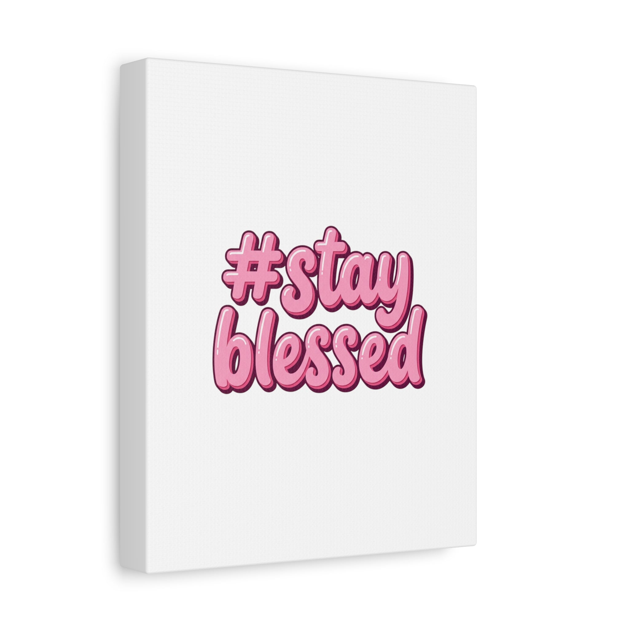 Stay Blessed Canvas, Christian Easter Scripture Wall Art | Pastel Faith Decor