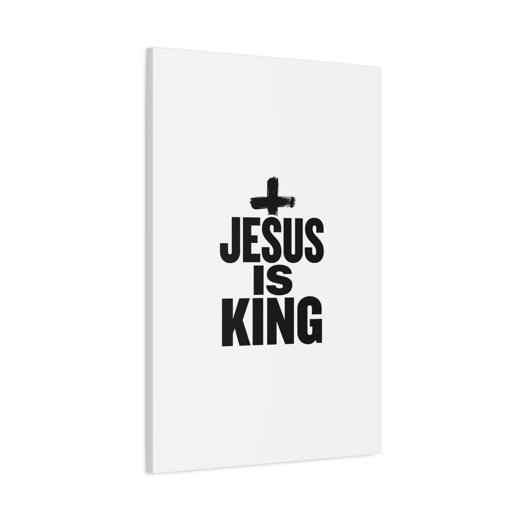 Jesus Is King Canvas | Christian Easter Wall Art, Faith Resurrection Decor