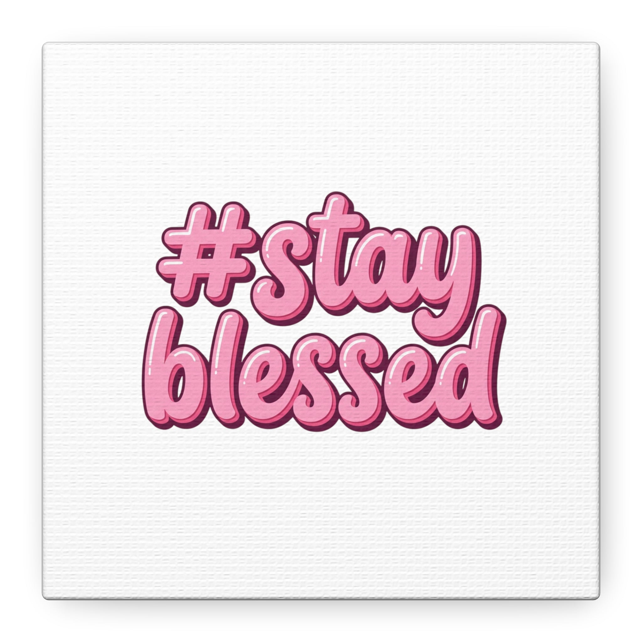 Stay Blessed Canvas, Christian Easter Scripture Wall Art | Pastel Faith Decor